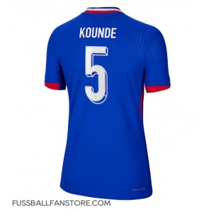 Frankreich Jules Kounde #5 Replik Heimtrikot Damen EM 2024 Kurzarm